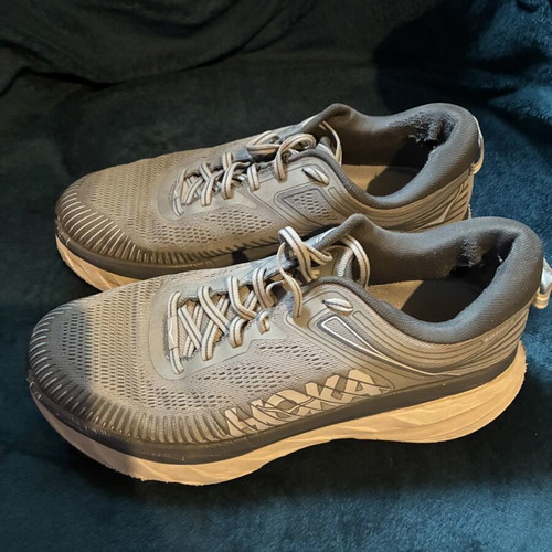 Hoka One One athletic shoes used, size 44, gray