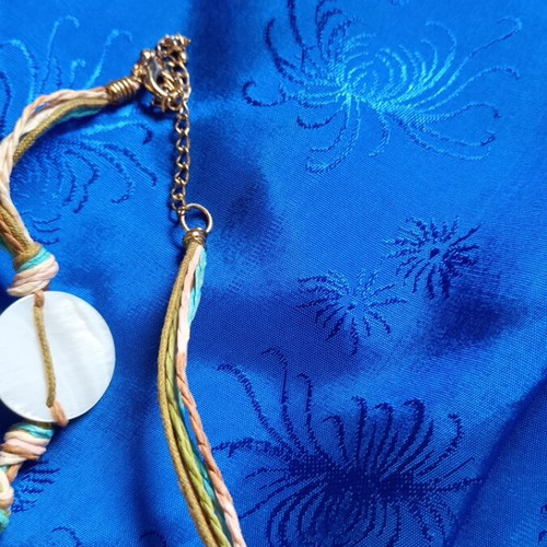 Statement Boho Necklace used, natural wood, shell & semiprecious stone