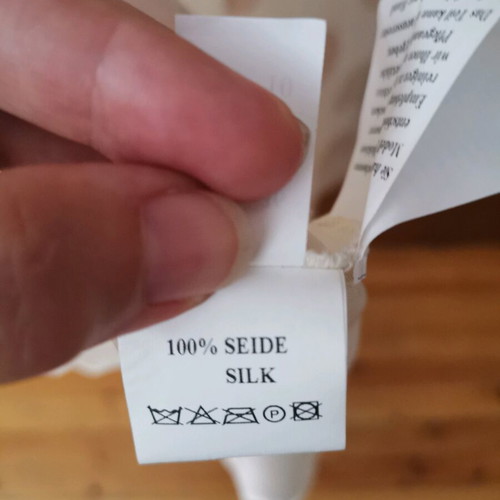 Silk strapless women's dress new, white pink size M