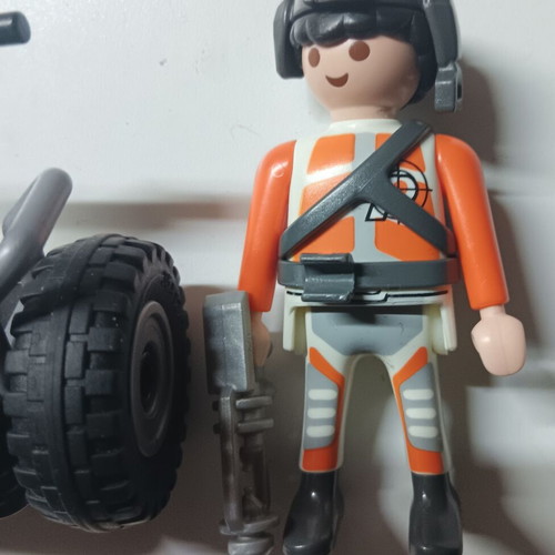 Playmobil agent with two-wheeler used