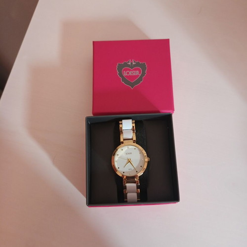 Loisir women's white watch with gold details