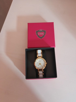 Loisir women's white watch with gold details