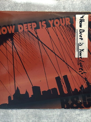 B&G How Deep Is Your Love 12'' βινύλιο single μεταχειρισμένο, ηλεκτρονικό