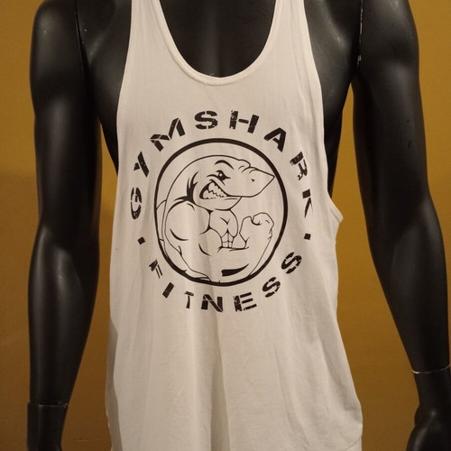 Gymshark sleeveless fitness t-shirt M, like new, white