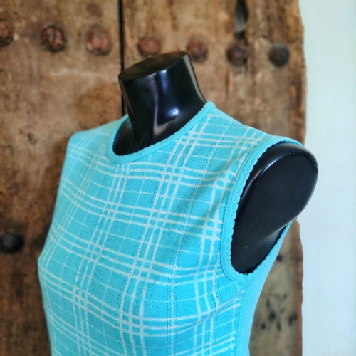 Levi's Vintage Y2K Plaid Coquette Sleeveless Knit Top like new, S-L