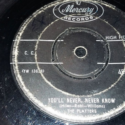 Foreign 7-inch records used, rare collection of 4 pieces