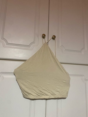 Asymmetrical Halterneck Top cream Shein like new, size S-M