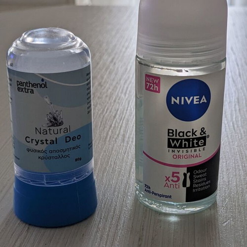 Nivea Black and White and Panthenol Natural Crystal Deo deodorants new