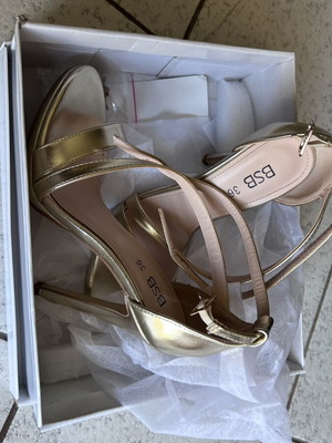 BSB gold platform sandals like new, size 36–37