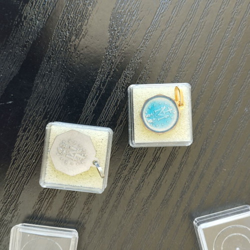 Vintage religious pendants Our Lady of Lourdes, set of 2, new