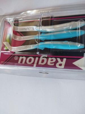 Raglou silicone fishing lures new, pack of 3, 65mm