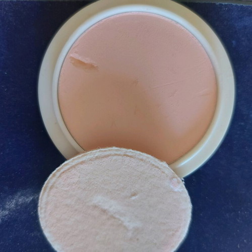 John Paris vintage powder compact used, shell-shaped