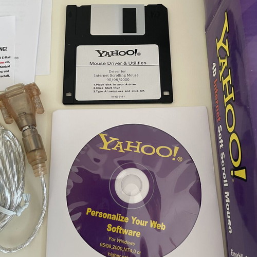 Yahoo! 4D Internet Soft Scroll Mouse vintage, unused
