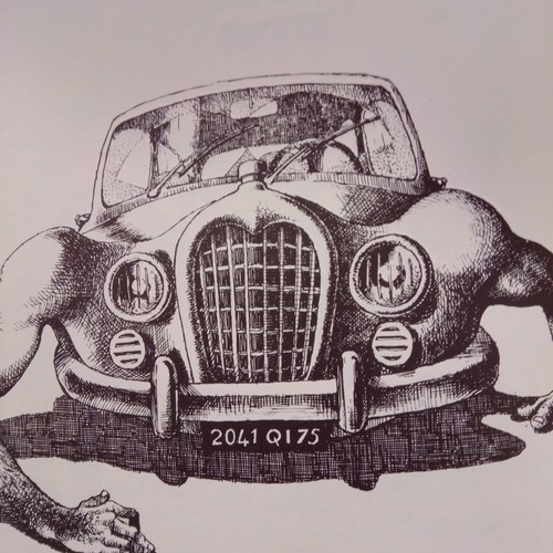 Peri Aftokinitou book used, humor squared