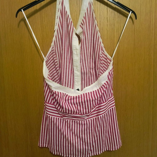 Naf Naf shirt like new, cotton, white and red, size 38