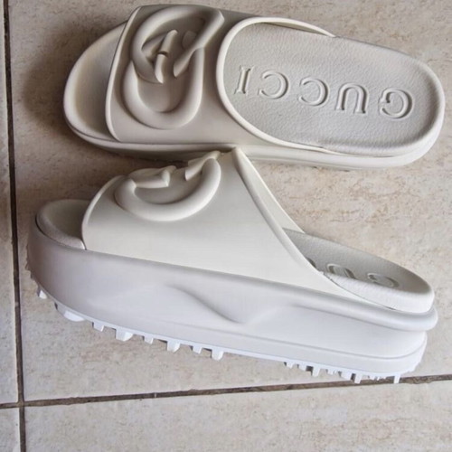 Gucci sliders, white, size 39