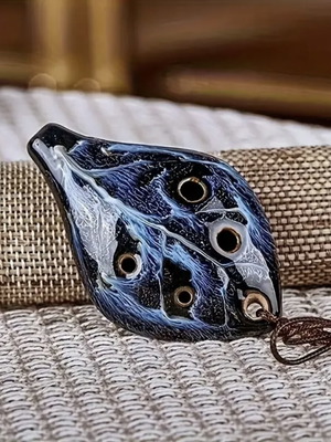 Ocarina ceramic 6-hole with smooth tone, new