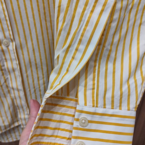 Charles Tyrwhitt striped yellow shirt, 100% cotton, size 16/34in