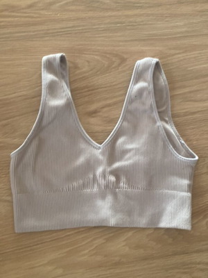 Oysho sports bra used, beige, size S