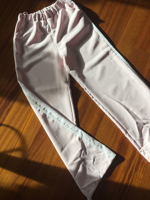 Benissimo women's pants pink with white side stripe new