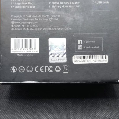 GeekVape Aegis MAX 100W Box Mod used, black