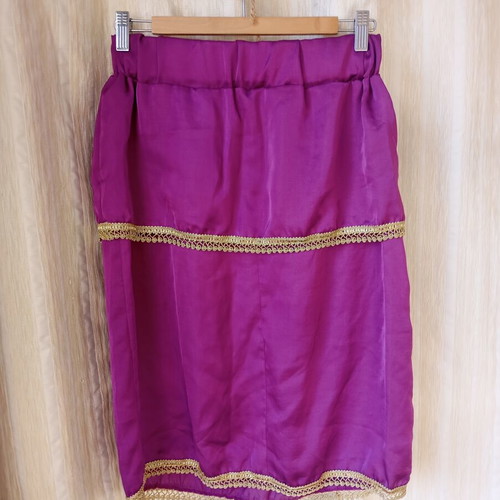 Fuchsia strapless dress satin-like, like new
