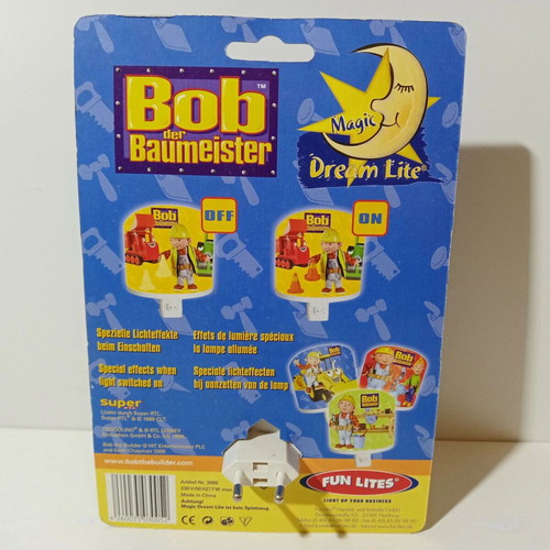 Bob the Builder Magic Night Light European Power 230V-50Hz New