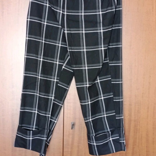 Zara checked pants like new, size L 40 12, black