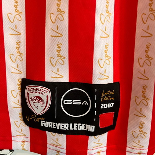 GSA Olympiacos B.C. Anniversary Spanoulis Limited Edition Men's Basketball Jersey New Size Large