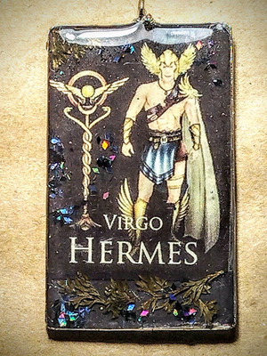 Small Hermes frame new, handmade with steel and crystals