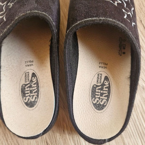Sunshine women's anatomical slippers size 36 like new, black