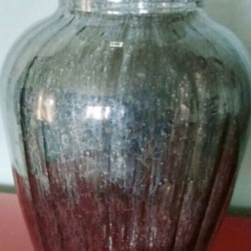 Italian glass vase with silver coating, like new