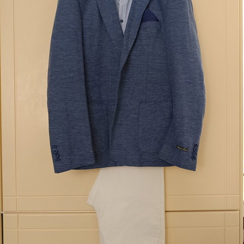 Berto Lucci men's suit like new, jacket, shirt and chino pants