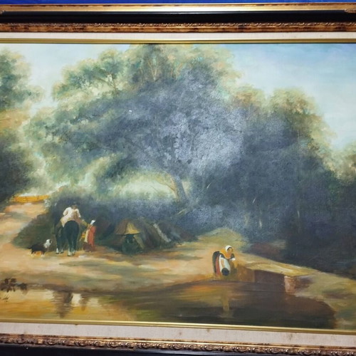 Painting 60x90 used with signature in beautiful frame