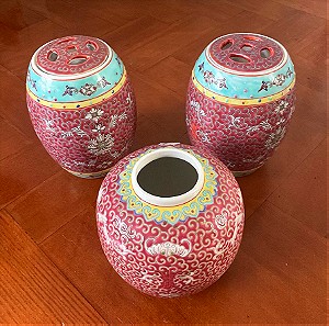 3 Vintage κινεζικα βαζα Jars
