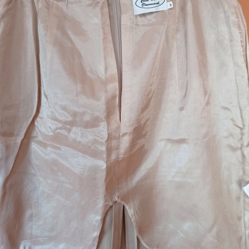 Women's knee-length suede skirt beige ecru like new