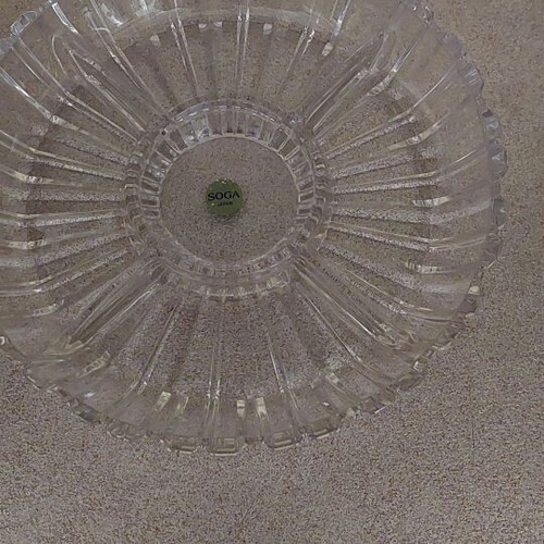 Glass tray with 5 compartments 25 cm new for nuts