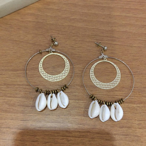 Summer earrings with shells new
