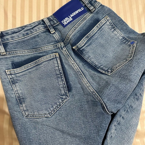 Karl Lagerfeld jeans size 24 like new, blue with unique design