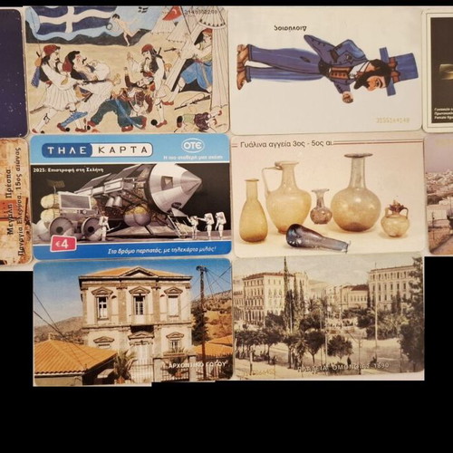 Set of 38 used Greek phone cards with Deutsche Telekom 1999