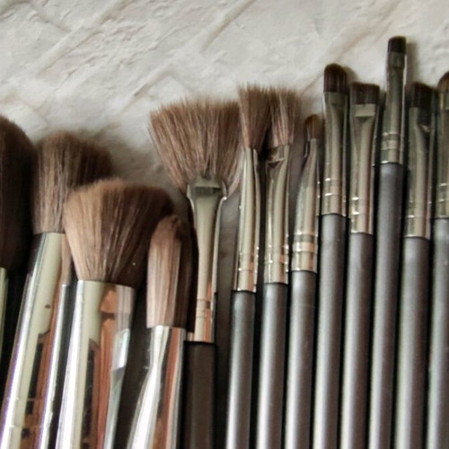 Makeup brushes like new, set of 14 pieces