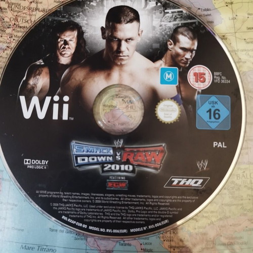 Smackdown VS Raw 2010 Wii game disc