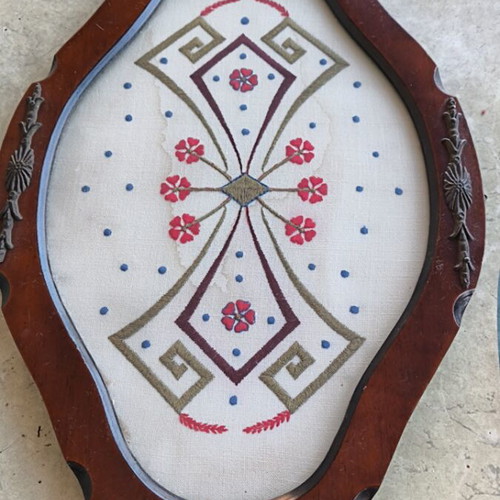 Wooden tray used, hanging option, 0.43 × 0.31 m