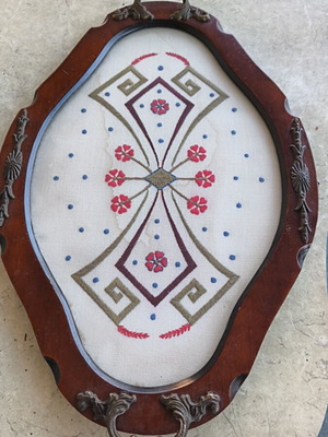 Wooden tray used, hanging option, 0.43 × 0.31 m