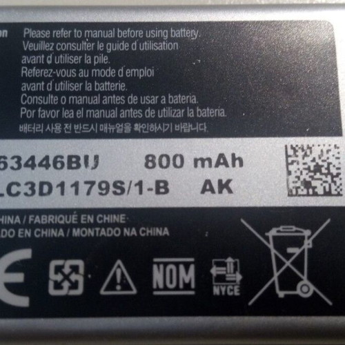 Samsung GT-E1050 with original 800 mAh battery, no charger