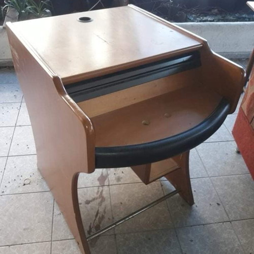 Office furniture used, wooden with cable holes