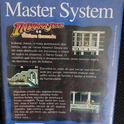 Indiana Jones and the Last Crusade Sega Master System game used