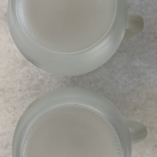 Set of 2 Loumidis collectible glass coffee jugs signed by G. Stathopoulos