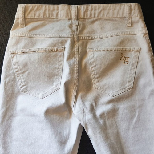 Blugirl Jean flare pants like new with gold details