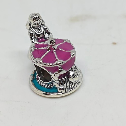 Disney Alice in Wonderland Mad Tea Party Charm S925 like new